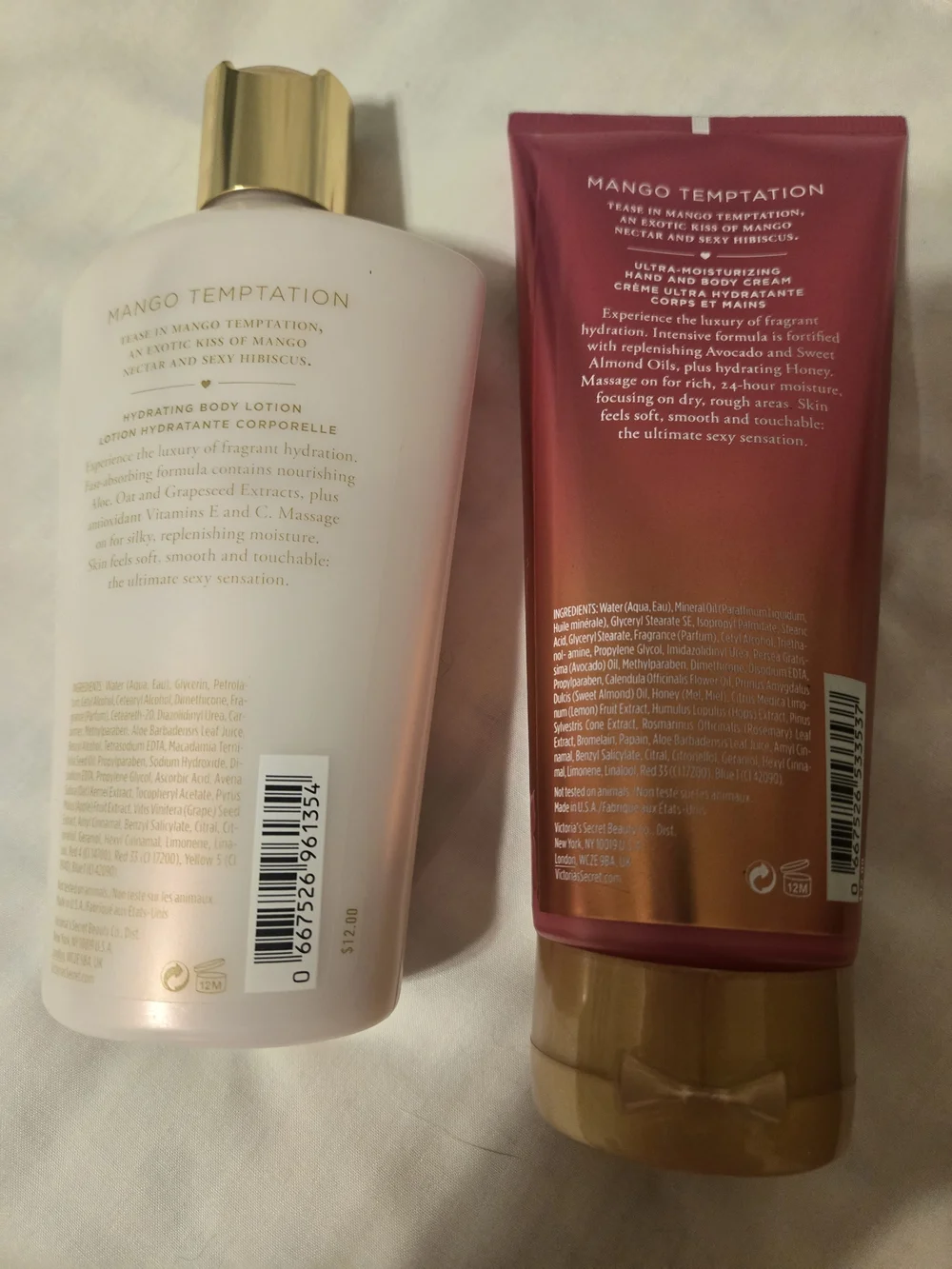 New Victoria's Secret Mango Temptation Hand & Body Cream & Body Lotion